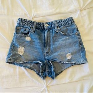 Tularosa Denim Ripped High-Waisted EMMA Shorts